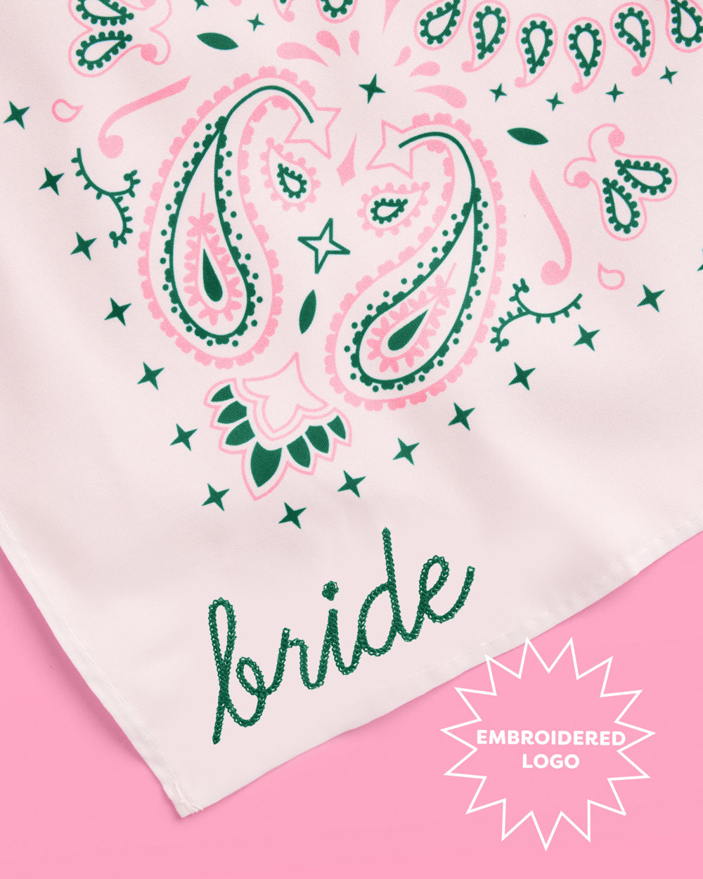 Camp Bride Bandana - embroidered bandana