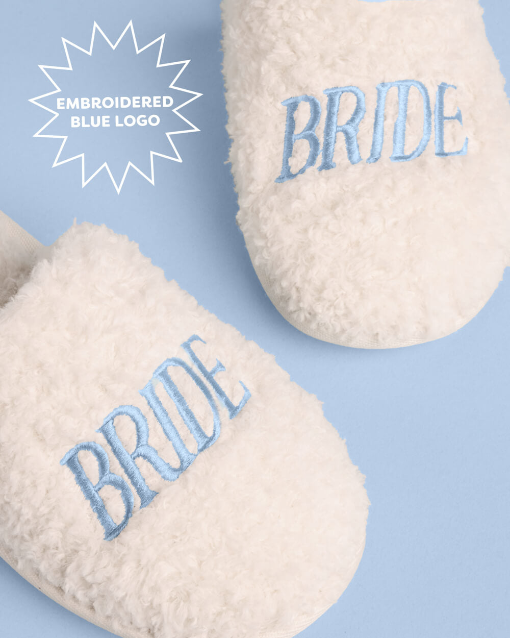 Bride Slippers - fuzzy faux fur slippers