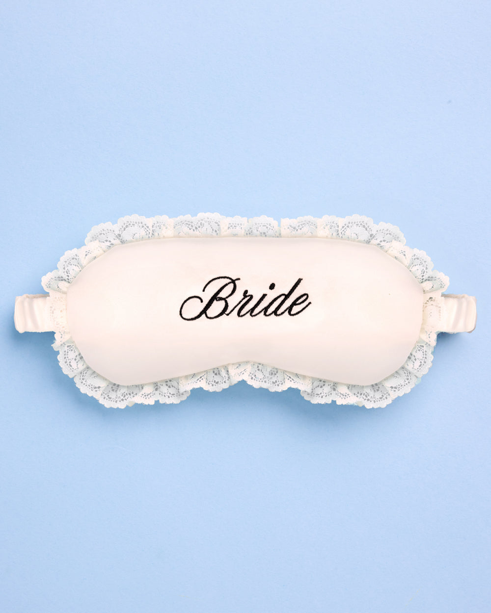 Bride Sleep Mask - embroidered satin