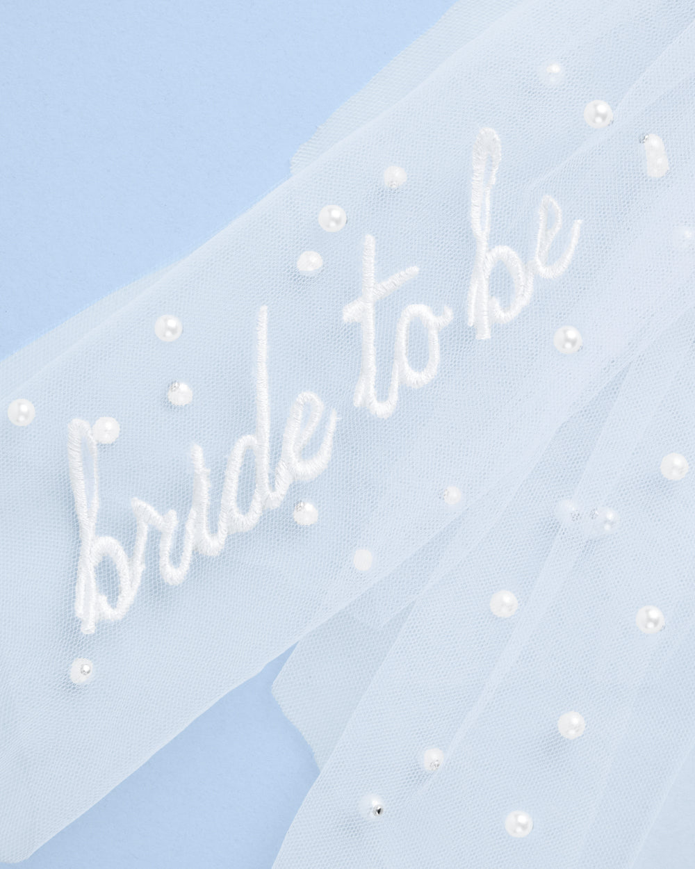 Pearl to Be Bow - white tulle bow w/ pearls