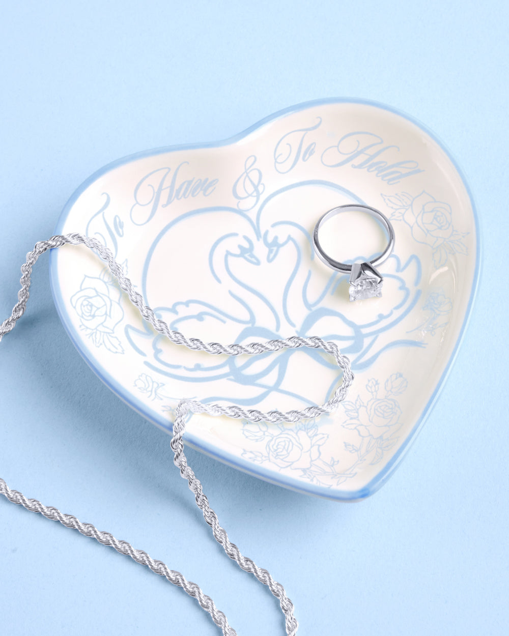 To Have & To Hold Tray - heart shaped ceramic dish