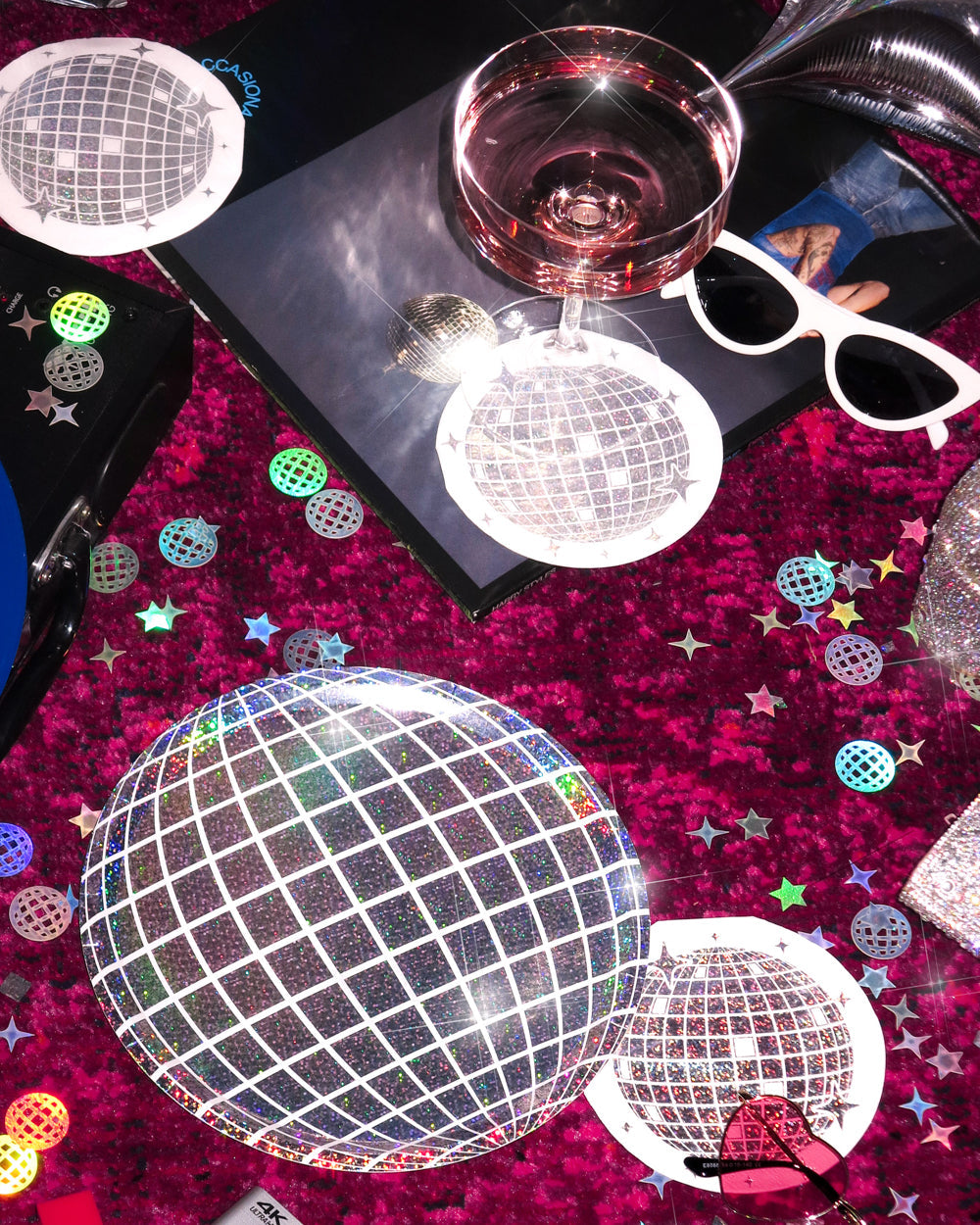 Shimmer Disco Plates - 25 foil paper plates