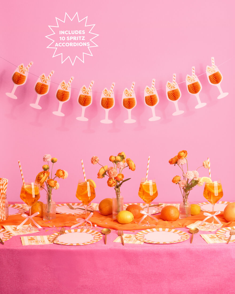 Spritz Accordion Banner - orange party banner