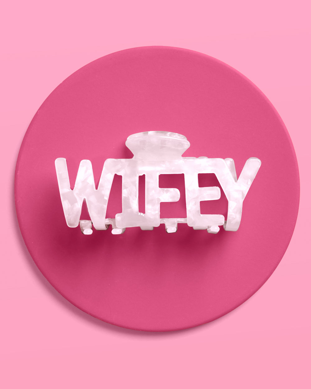 Wifey Claw Clip - white acrylic claw clip