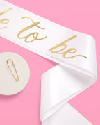 Classic Bride Sash - white satin sash