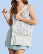Bride Lace Tote - embroidered tote bag