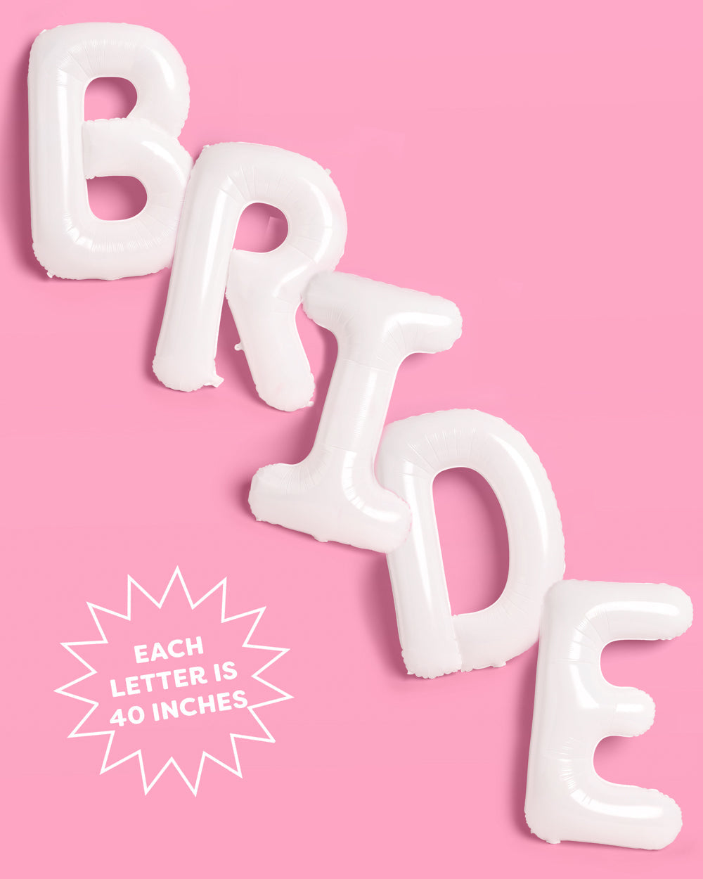 XL BRIDE Balloons - 40" white matte balloons