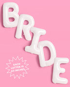 XL BRIDE Balloons - 40" white matte balloons
