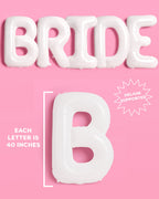 XL BRIDE Balloons - 40" white matte balloons