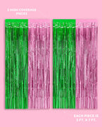Pink + Green Curtain - pink + green foil curtain