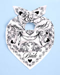 Classic Bride Headscarf - white silk bride head scarf