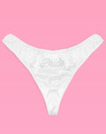 That Bride Thong - ivory rhinestone thong