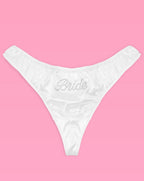That Bride Thong - ivory rhinestone thong