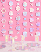 Shimmer Disco Garland - iridescent foil backdrop