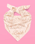Beige Bride Headscarf - white silk bride head scarf