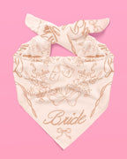 Beige Bride Headscarf - white silk bride head scarf
