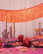 Orange Fringe Banner - iridescent banner