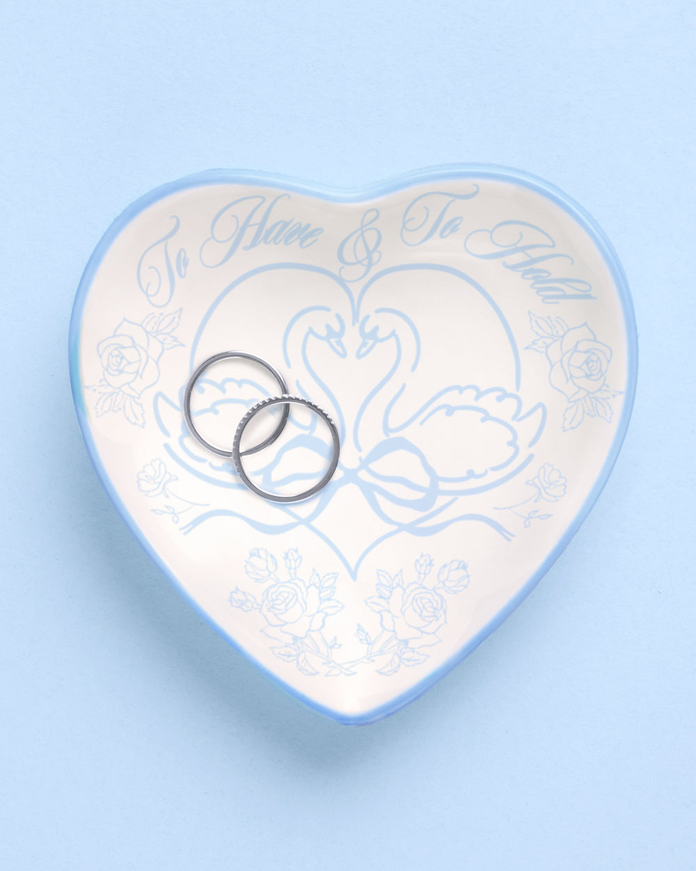 To Have & To Hold Tray - heart shaped ceramic dish