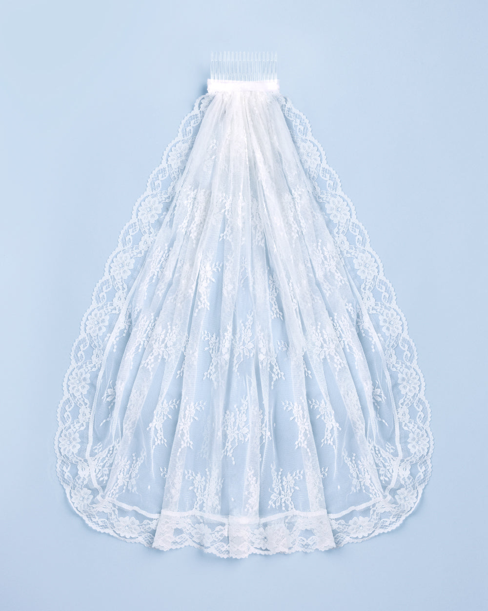 Lace on Lace Veil - layered multi lace veil