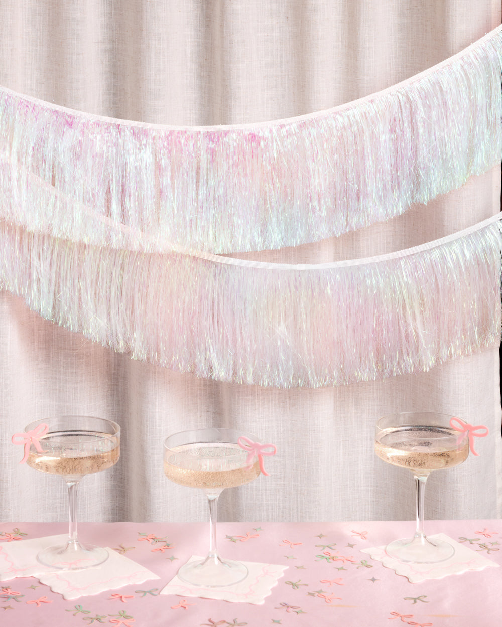 Iridescent Fringe - iridescent foil banner