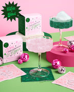 Pink + Green Glitter Bombs - 4 cotton candy glitter bombs