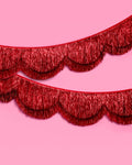 Red Fringe Banner - scalloped banner