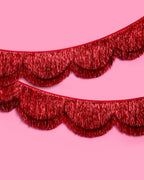 Red Fringe Banner - scalloped banner