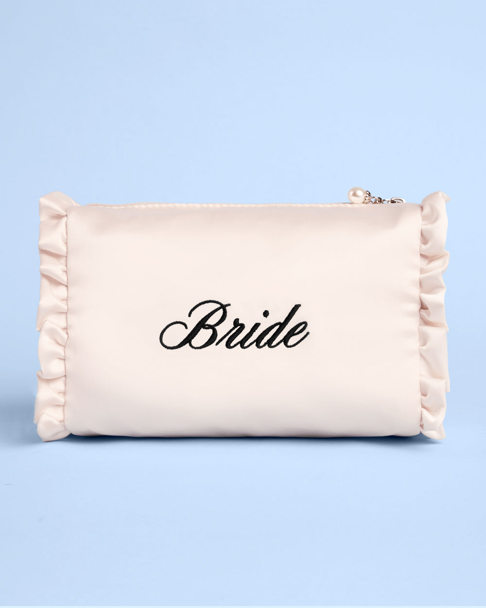 Bride Cosmetic Bag - cream embroidered bag