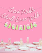Last Pickle Banner - pink glitter banner