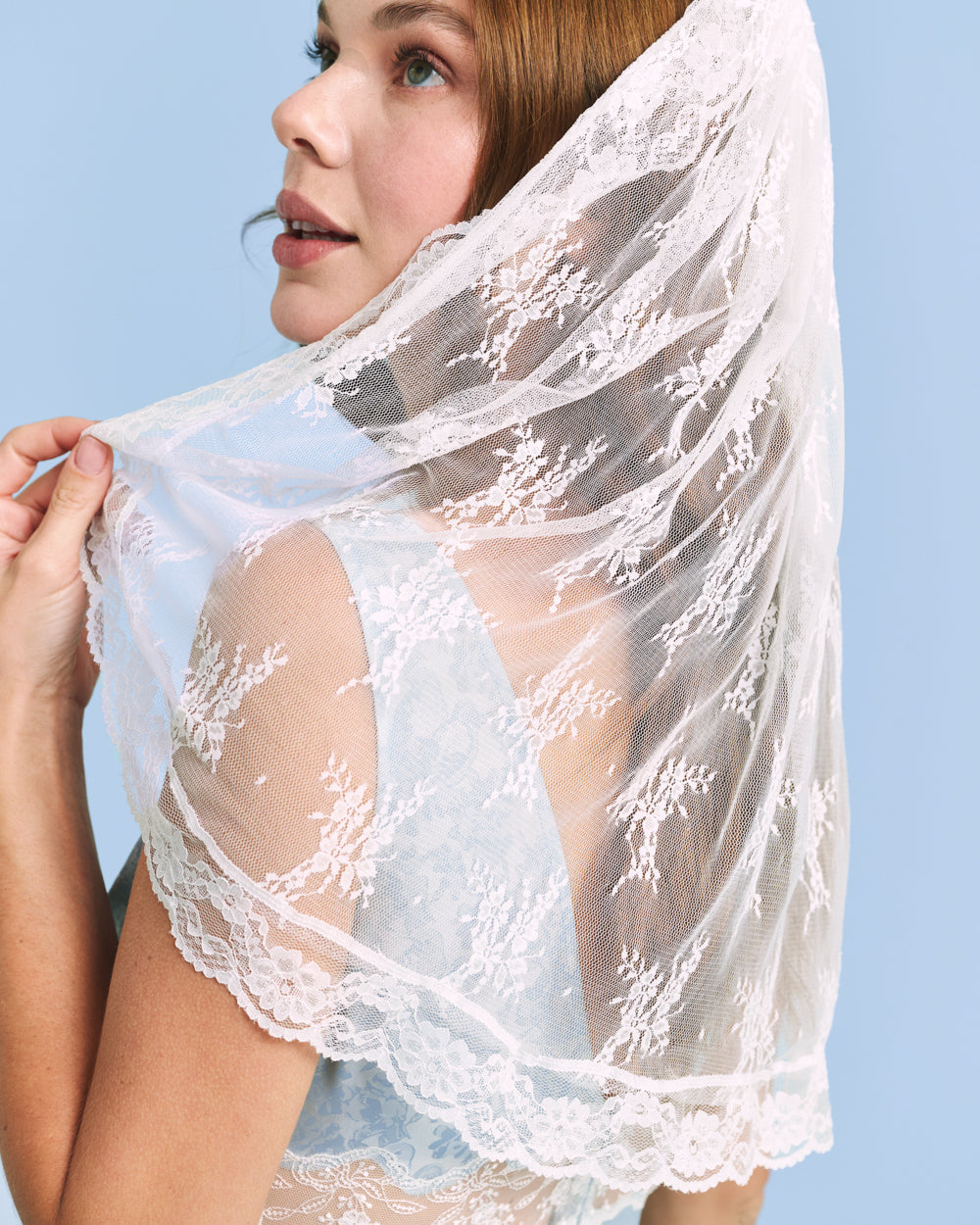 Lace on Lace Veil - layered multi lace veil