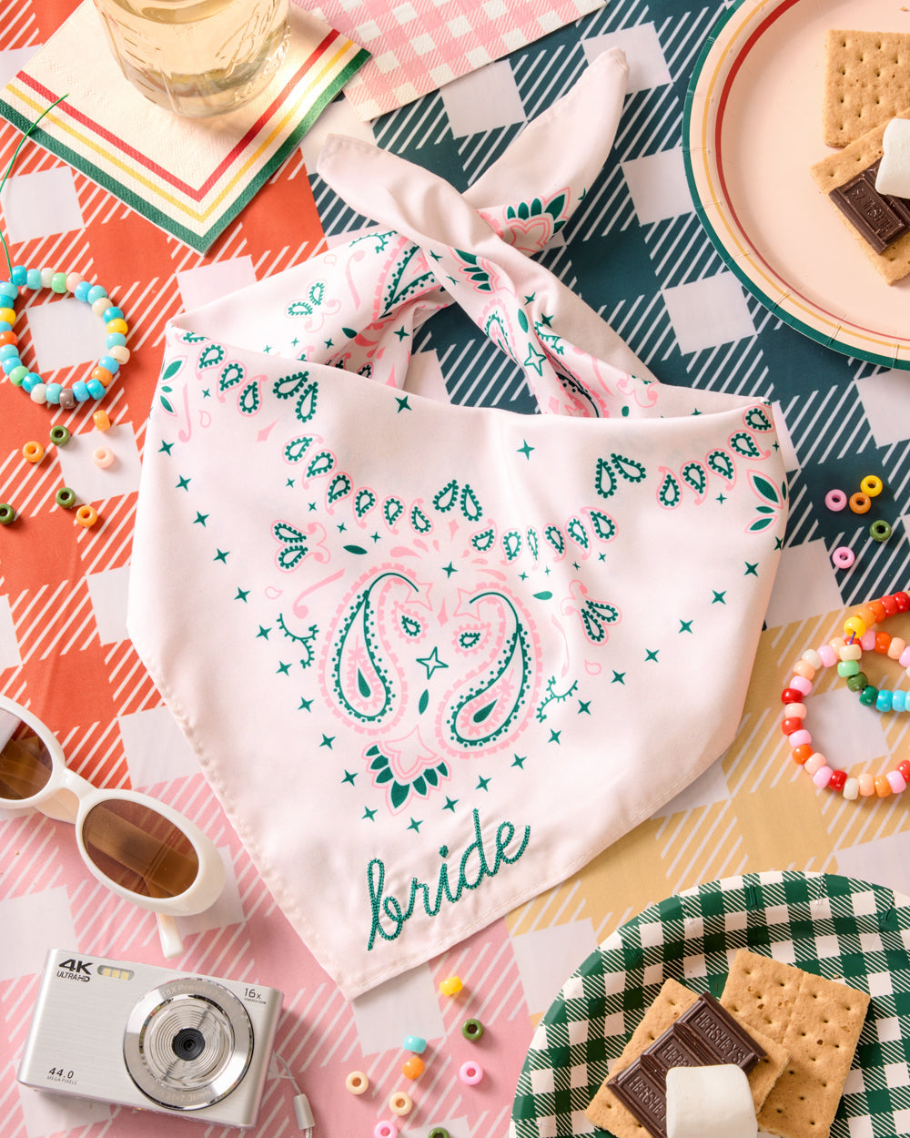 Camp Bride Bandana - embroidered bandana