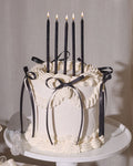 Midnight Sparkle Candles - 10 black glitter candles
