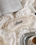 Bride Sleep Mask - embroidered satin