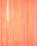 Orange Fringe Curtain Backdrop - iridescent foil banner