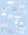 Something Blue Props - 24 pre-attached props