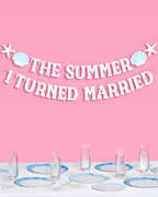 Summer I Turned Married Banner - iridescent banner