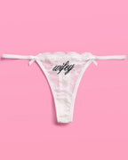 Wifey Lace Thong - embroidered thong
