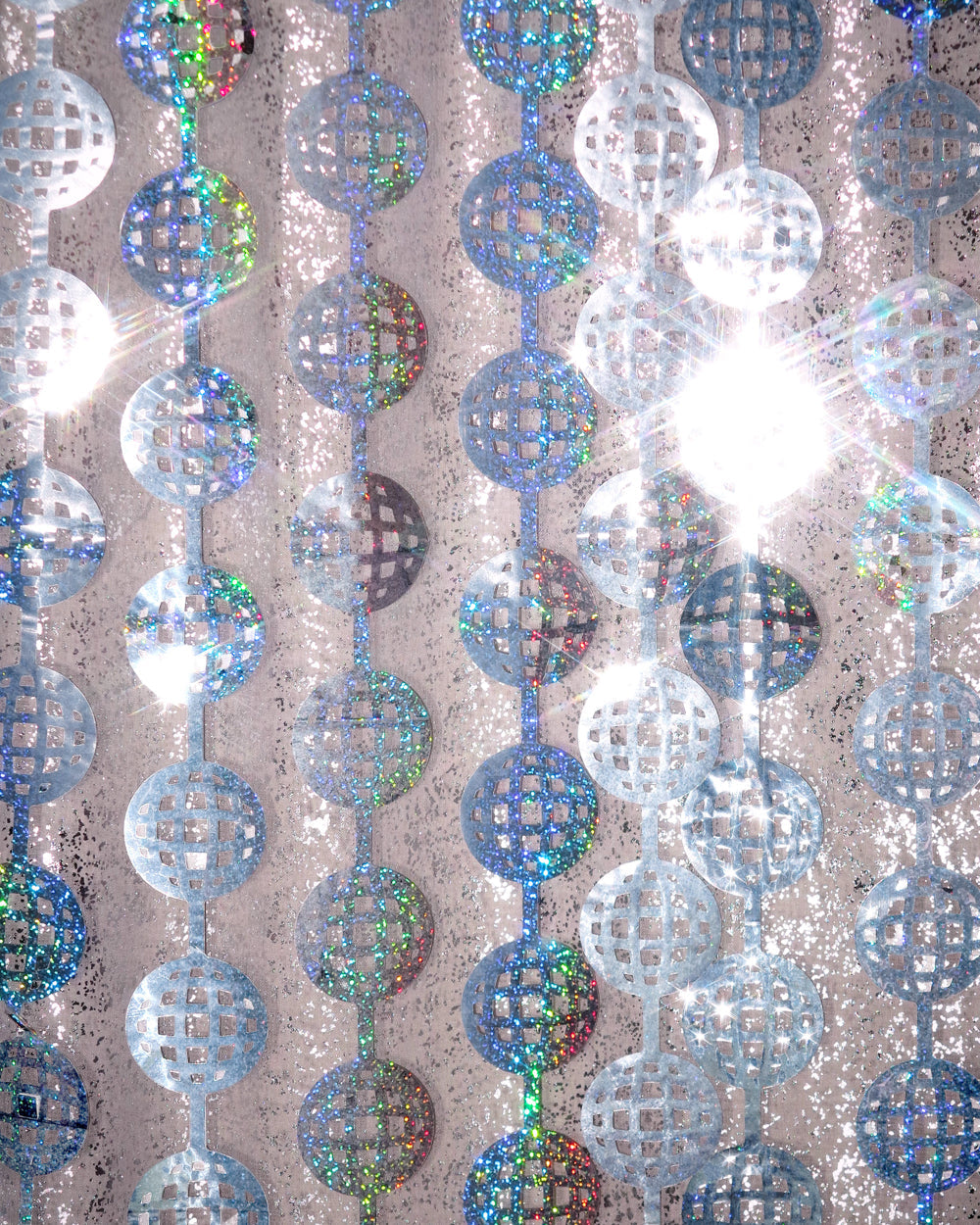 It's Disco, Baby! Curtain - iridescent foil curtain