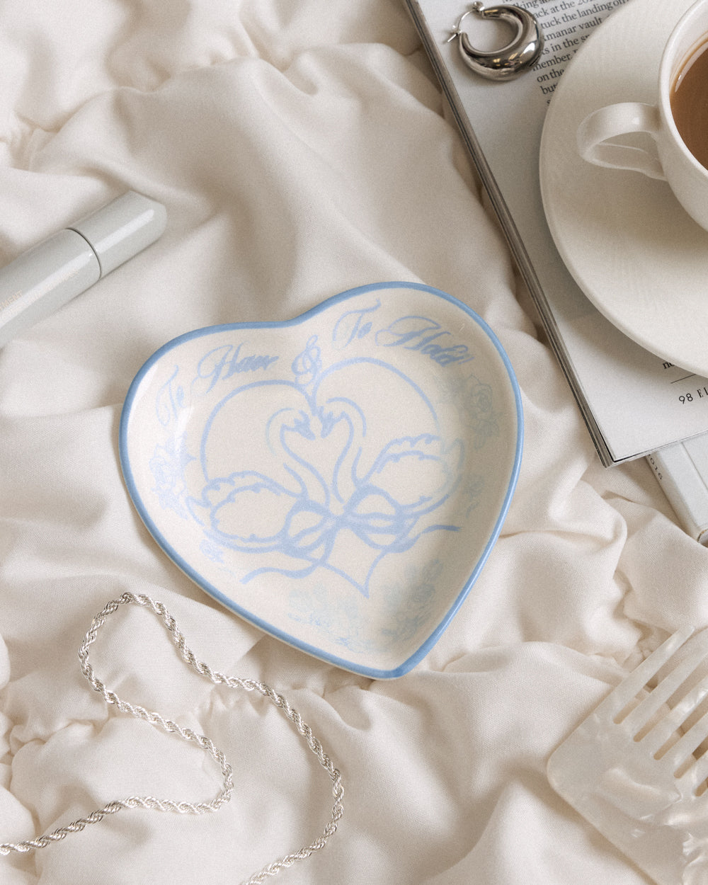 To Have & To Hold Tray - heart shaped ceramic dish