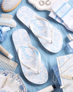 Something Blue Flip Flops - rubber printed sandals