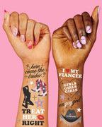 Bride Pride Tats - 52 foil temporary tattoos