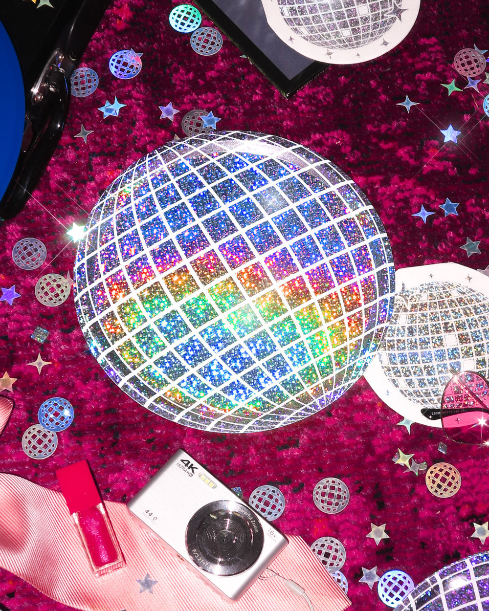 Shimmer Disco Plates - 25 foil paper plates