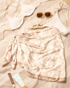 Neutral Bride Sarong - satin printed sarong