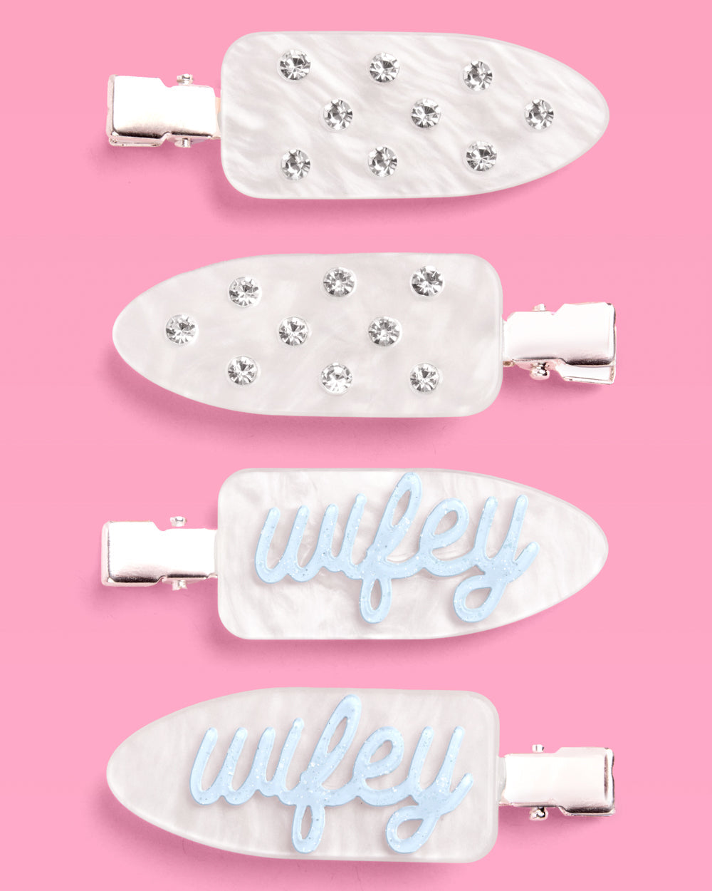 Wifey Beauty Clips - 4 pc acrylic hair clips