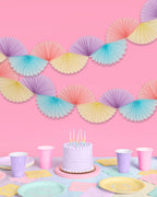 Pastel Party Garland - paper fan banner