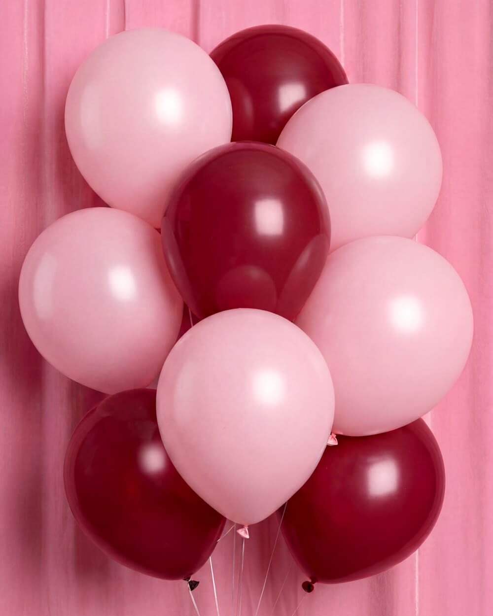 Burgundy + Pink Balloon Pack - 24 latex balloons