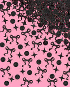 Little Black Bow Confetti - 200 pc glitter confetti
