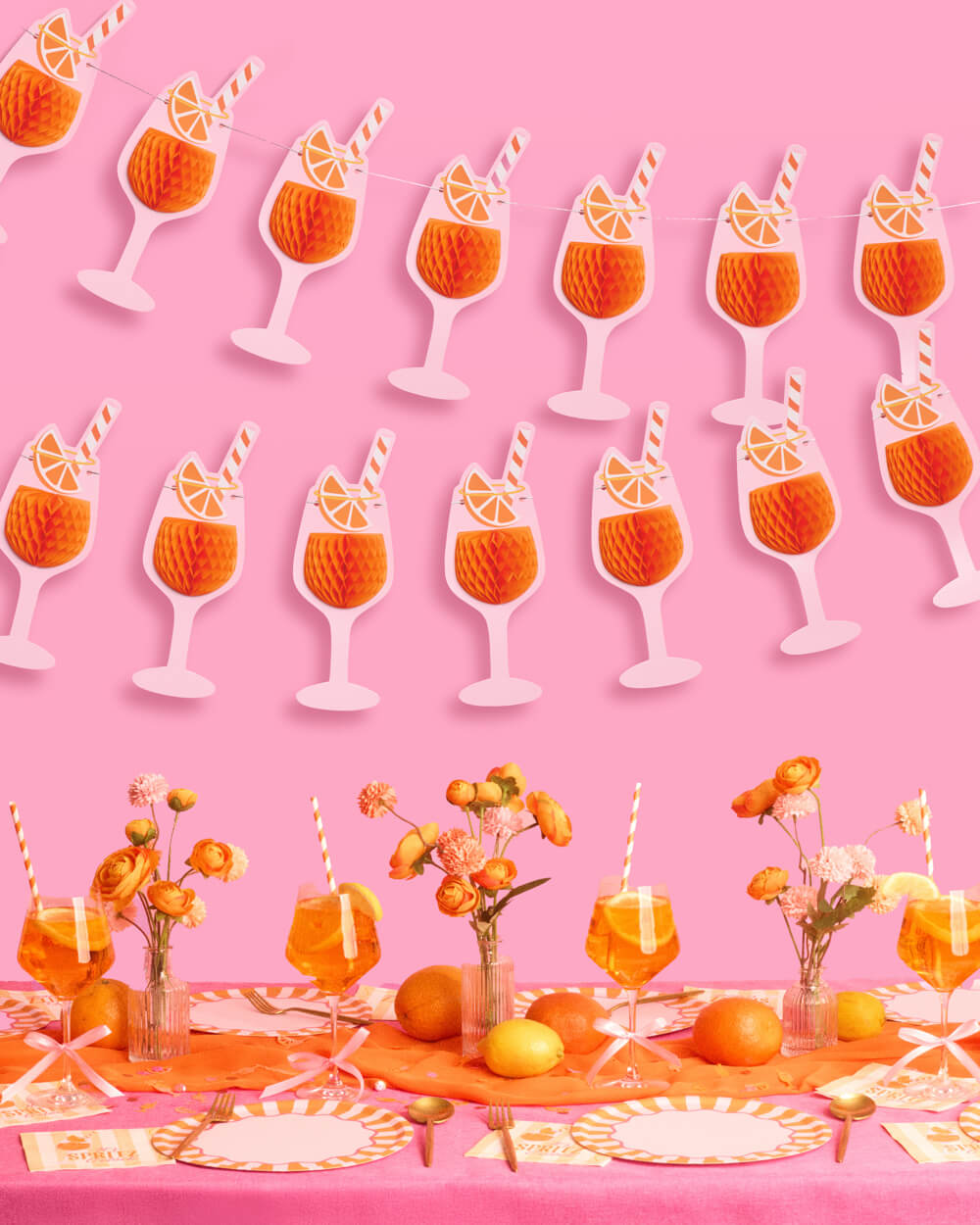 Spritz Accordion Banner - orange party banner