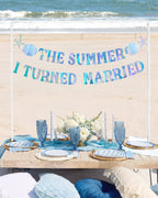Summer I Turned Married Banner - iridescent banner