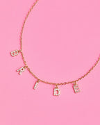 Bling Ring Necklace - bride pave necklace